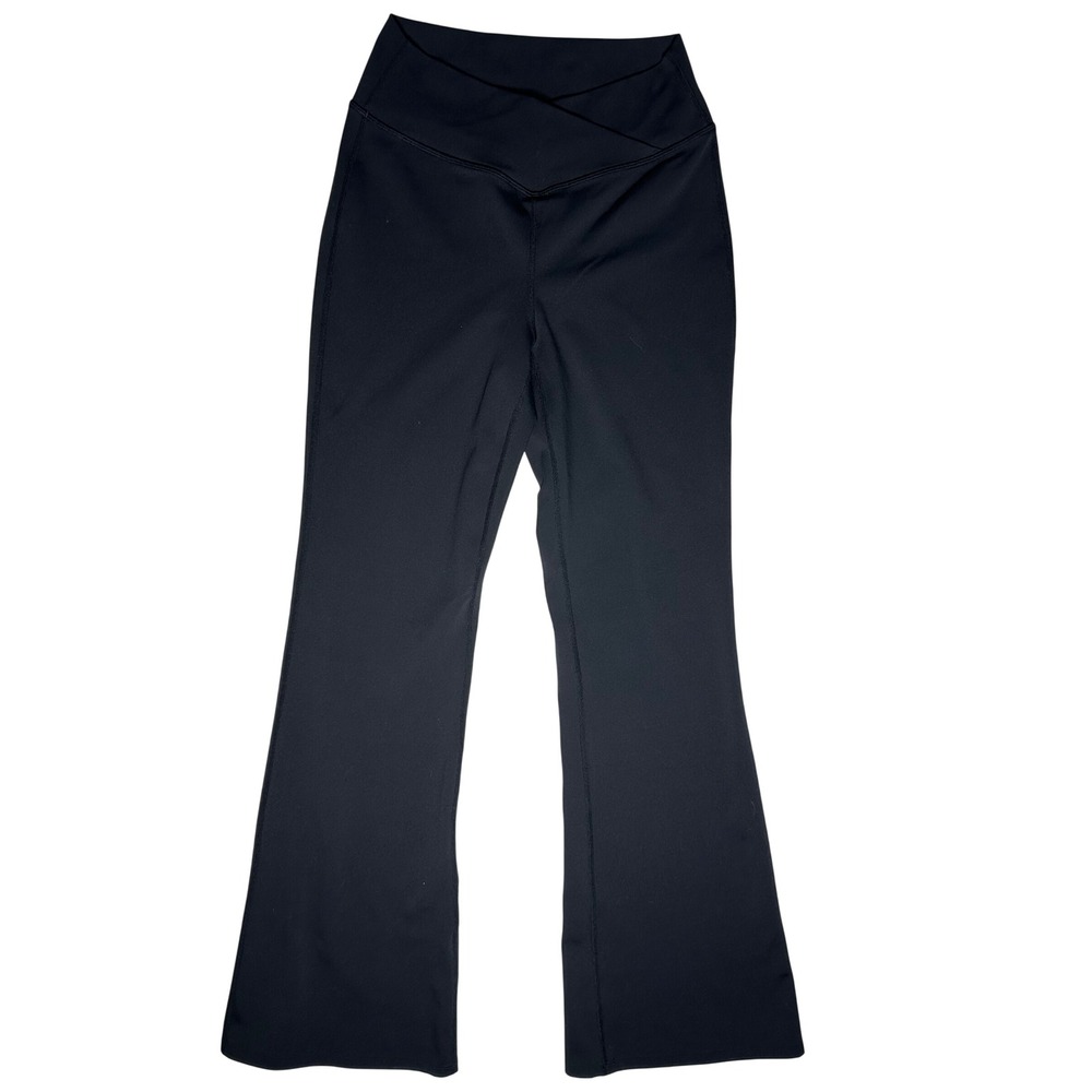 Halara Crossover Flare Yoga Pants High Waisted Black Size M Regular - Picture 4 of 7